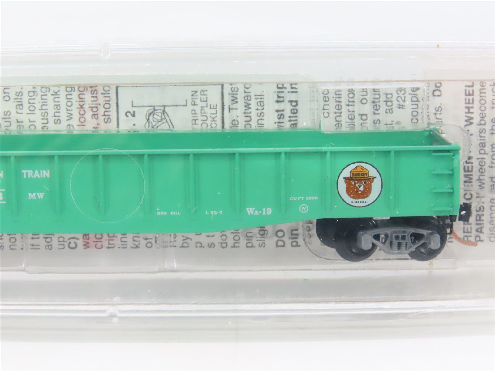 N Scale Micro-Trains 46360 Smokey Bear / Fire Prevention Train 50' Gondola RTR