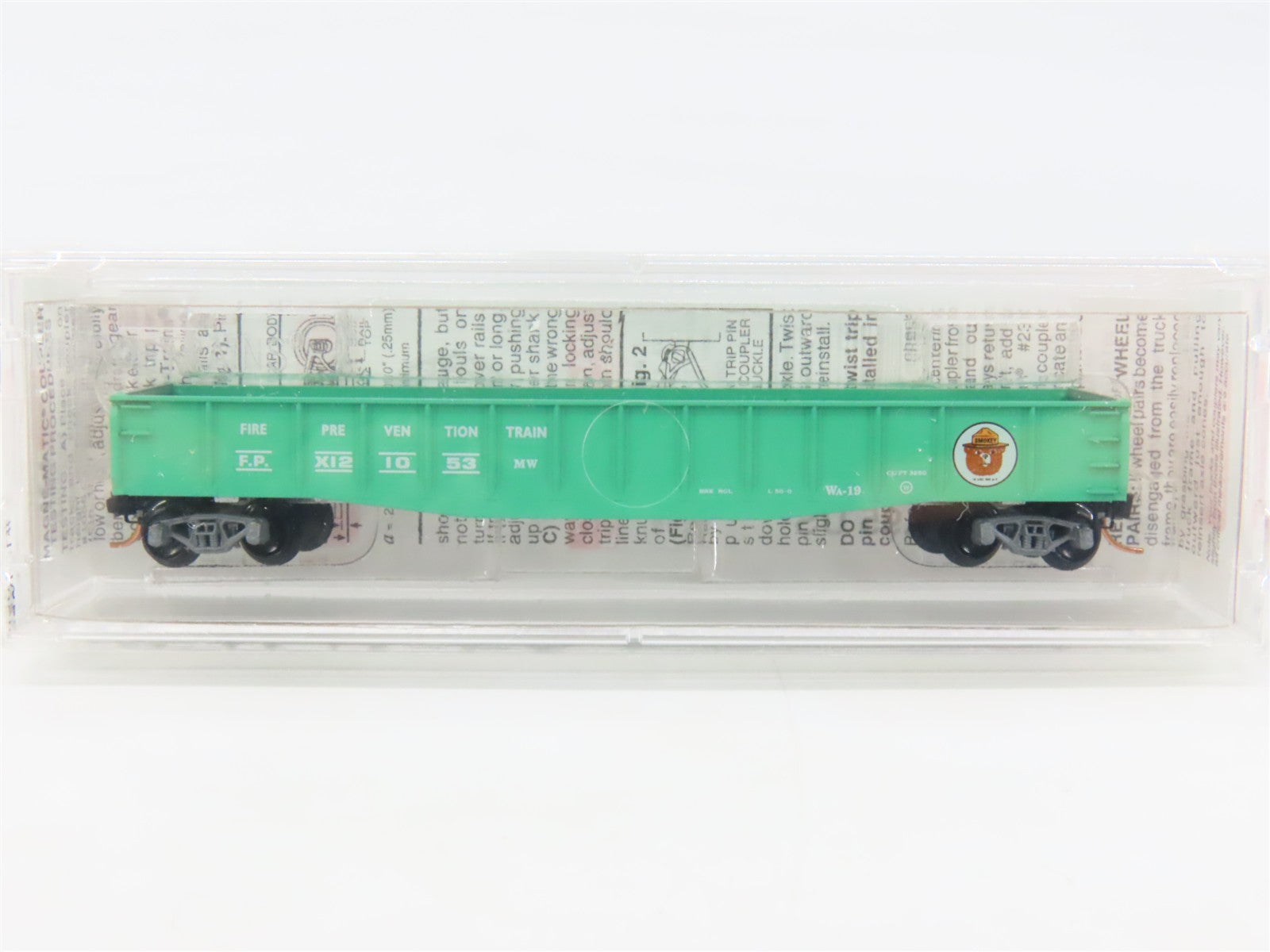 N Scale Micro-Trains 46360 FP Fire Prevention Train 50' Fishbelly Gondola RTR