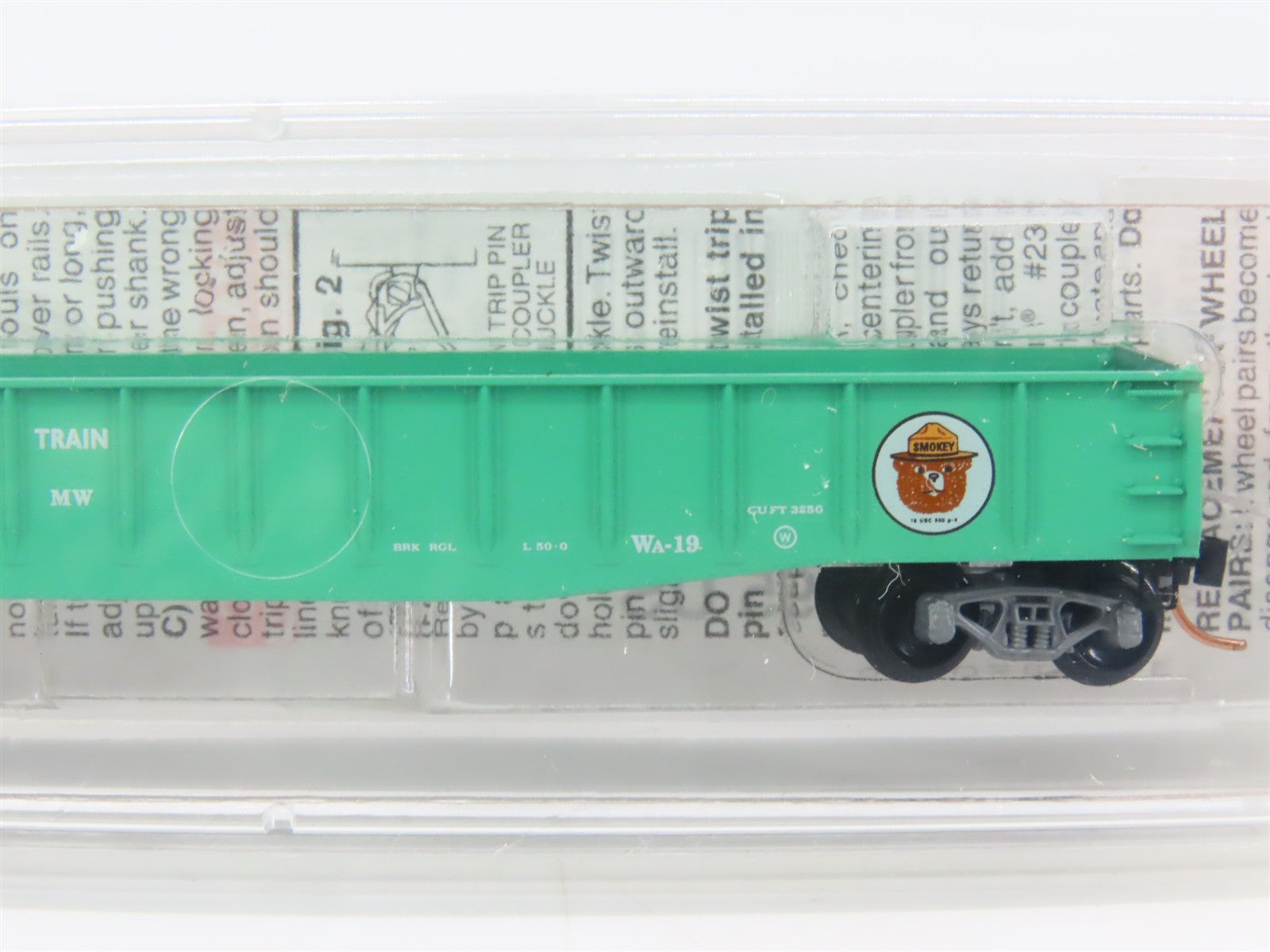 N Scale Micro-Trains 46360 FP Fire Prevention Train 50' Fishbelly Gondola RTR