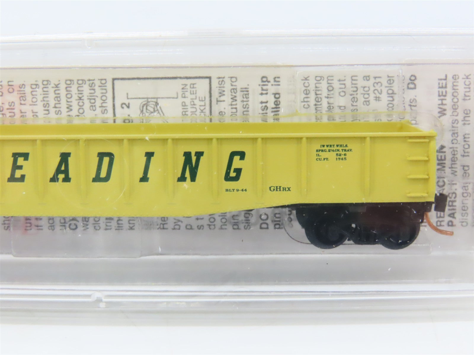N Scale Micro-Trains 46370 Reading 50' Fishbelly Side Gondola w/ Drop Ends 96316