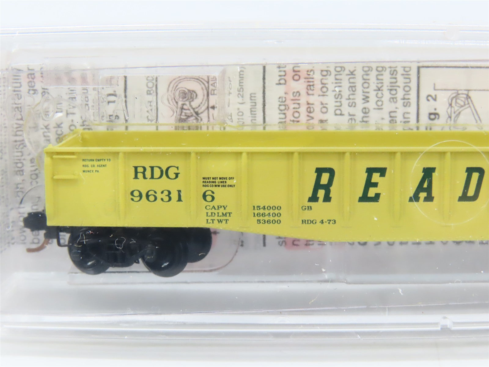 N Scale Micro-Trains 46370 RDG Reading 50' Fishbelly Drop End Gondola 96316 RTR