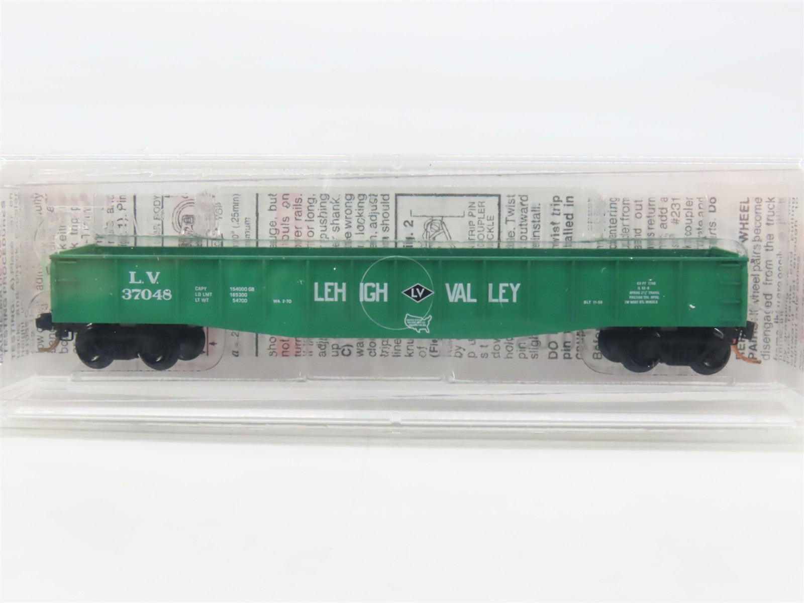N Scale Micro-Trains 46380 LV Lehigh Valley 50' Gondola 37048 RTR