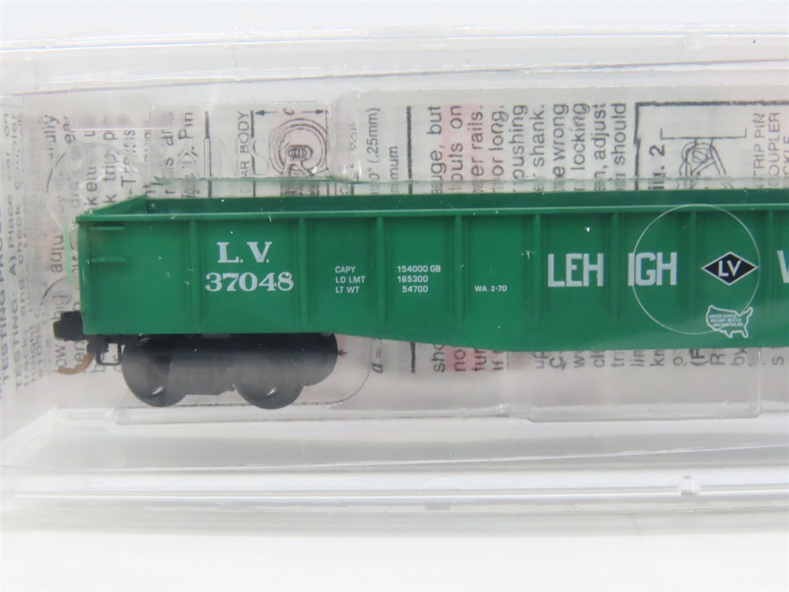 N Scale Micro-Trains 46380 LV Lehigh Valley 50' Gondola 37048 RTR