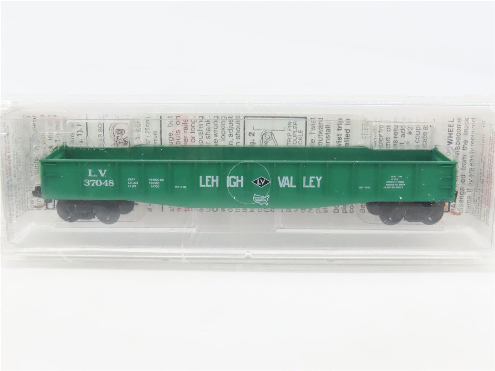 N Scale Micro-Trains 46380 LV Lehigh Valley 50' Fishbelly Gondola 37048 RTR