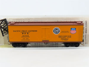 N Scale Micro-Trains 47060 Pacific Fruit Express 40' Wood-Sheathed Reefer RTR
