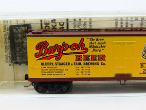 N Kadee Micro-Trains MTL 47100 BBX Burp-Oh Beer 40' Wood-Sheathed Reefer 201 RTR