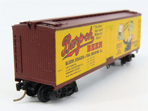 N Kadee Micro-Trains MTL 47100 BBX Burp-Oh Beer 40' Wood-Sheathed Reefer 201 RTR
