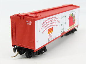 N Scale Micro-Trains MTL 47150 Season's Greetings 40' Wood Reefer 1992 RTR