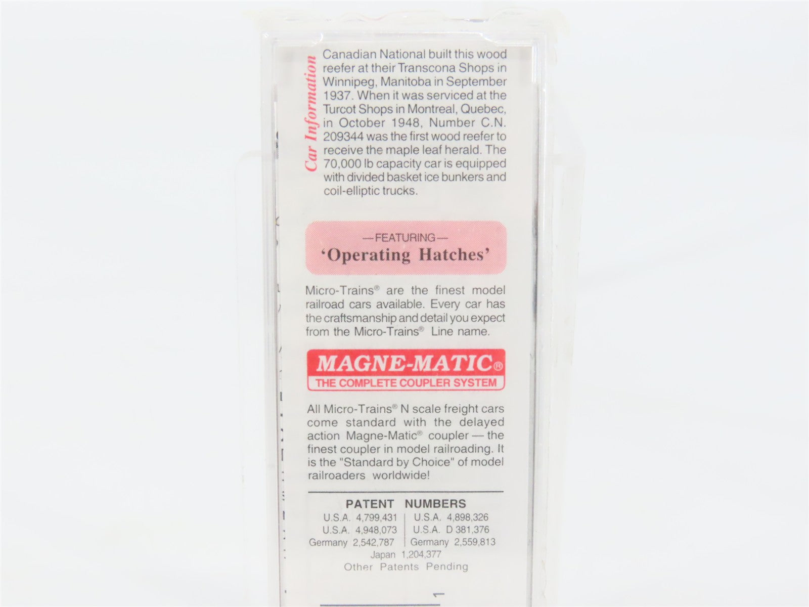 N Scale Micro-Trains 47200 Canadian National 40' Double-Sheathed Wood Reefer RTR