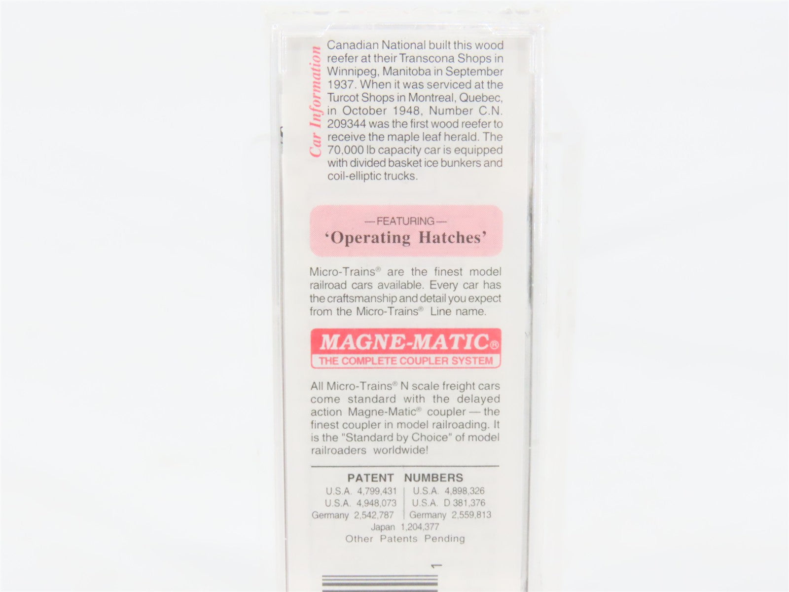 N Scale Micro-Trains 47200 Canadian National 40' Double-Sheathed Wood Reefer RTR