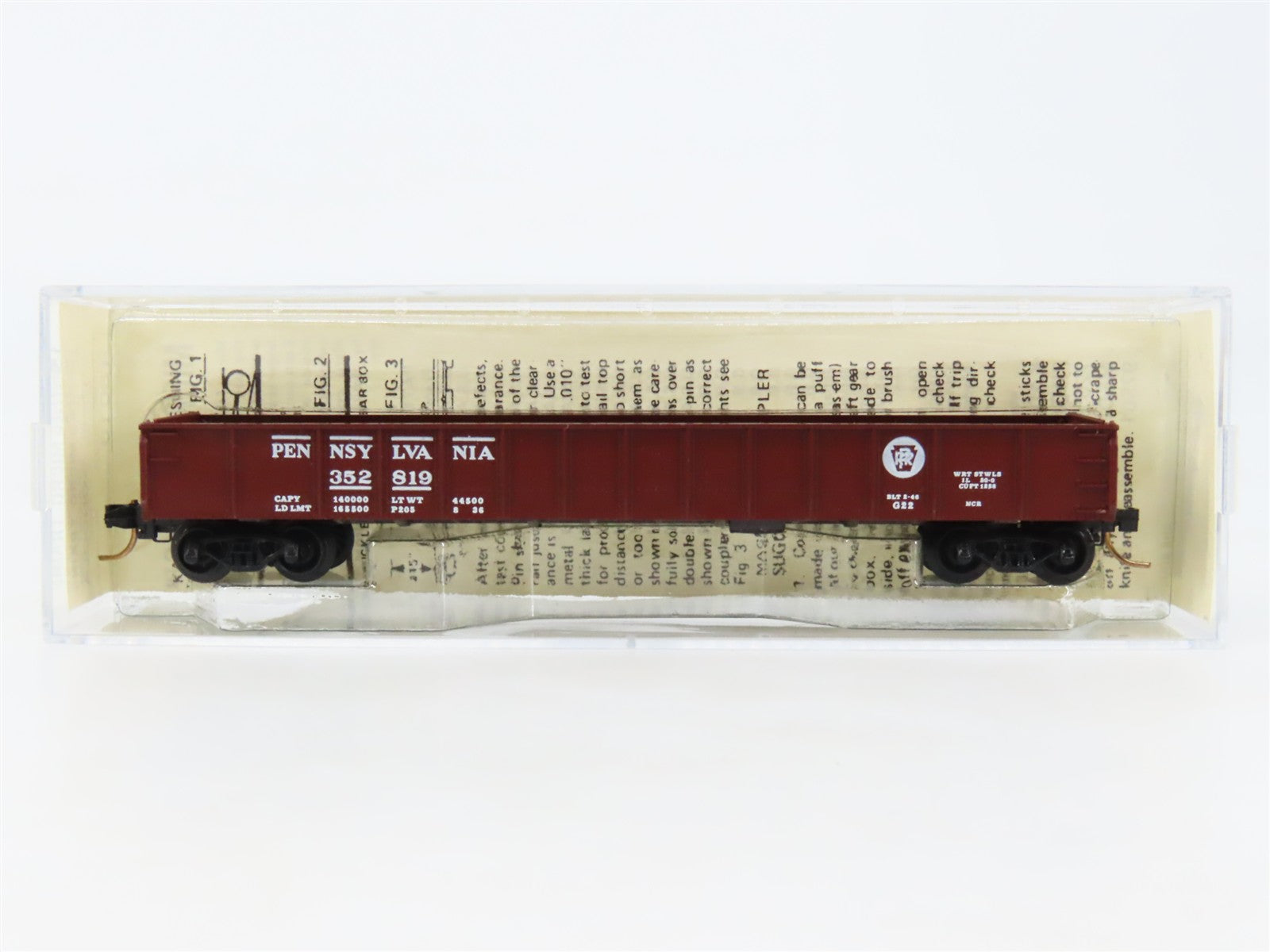 N Scale Micro-Trains 48010 PRR Pennsylvania 50' Gondola 352819 RTR