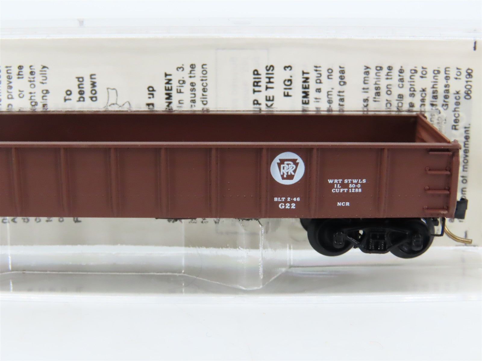 N Scale Micro-Trains 48010 PRR Pennsylvania 50' Straight Side Gondola 352719 RTR
