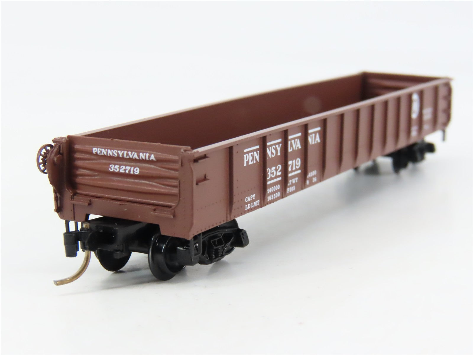 N Scale Micro-Trains 48010 PRR Pennsylvania 50' Straight Side Gondola 352719 RTR