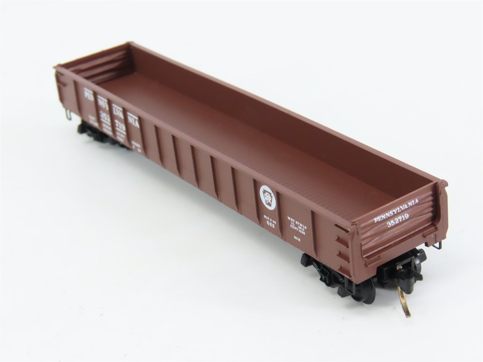 N Scale Micro-Trains 48010 PRR Pennsylvania 50' Straight Side Gondola 352719 RTR