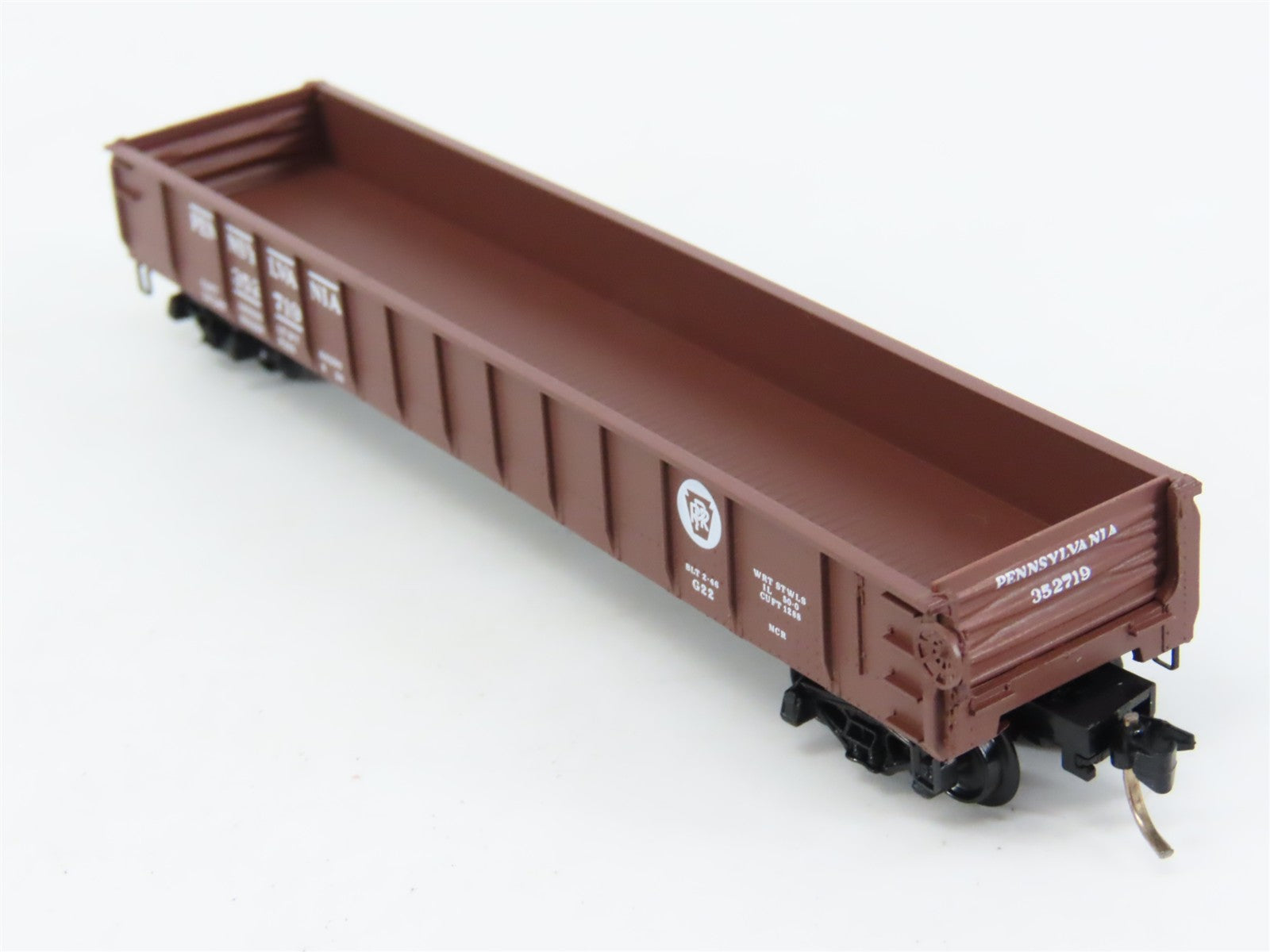 N Scale Micro-Trains 48010 PRR Pennsylvania 50' Straight Side Gondola 352719 RTR