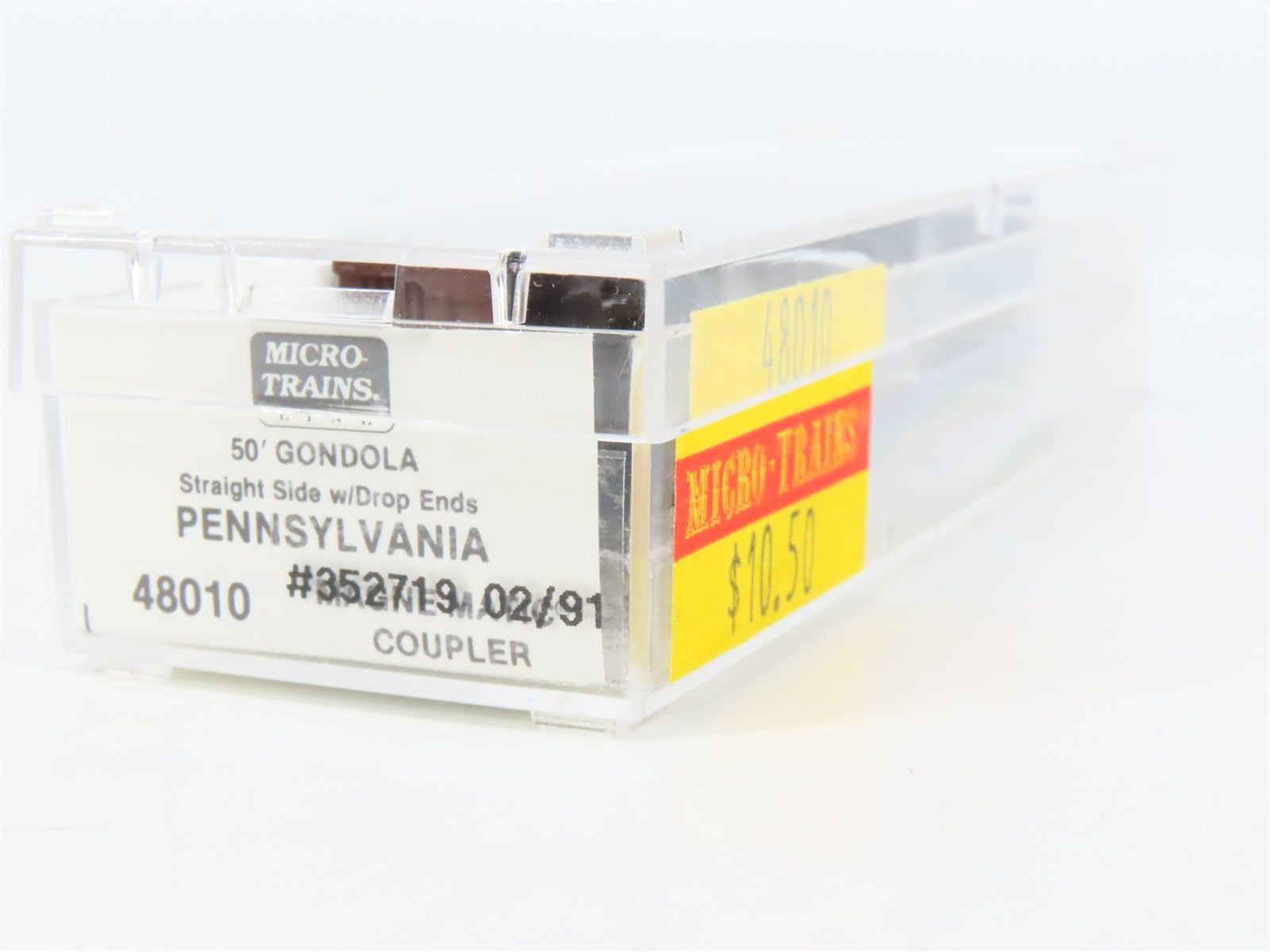 N Scale Micro-Trains 48010 PRR Pennsylvania 50' Straight Side Gondola 352719 RTR