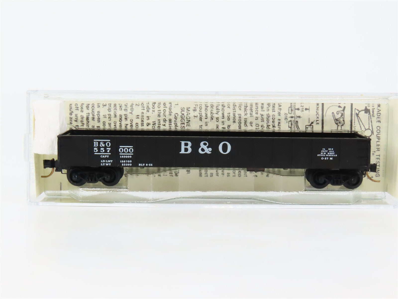 N Scale Micro-Trains 48020 B&O Baltimore & Ohio 50' Gondola 557000 RTR
