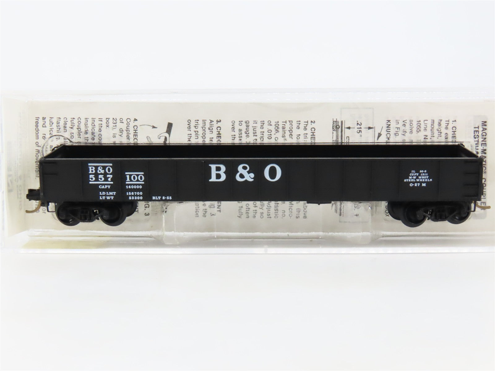 N Scale Micro-Trains 48020 B&O Baltimore & Ohio 50' Gondola 557100 RTR