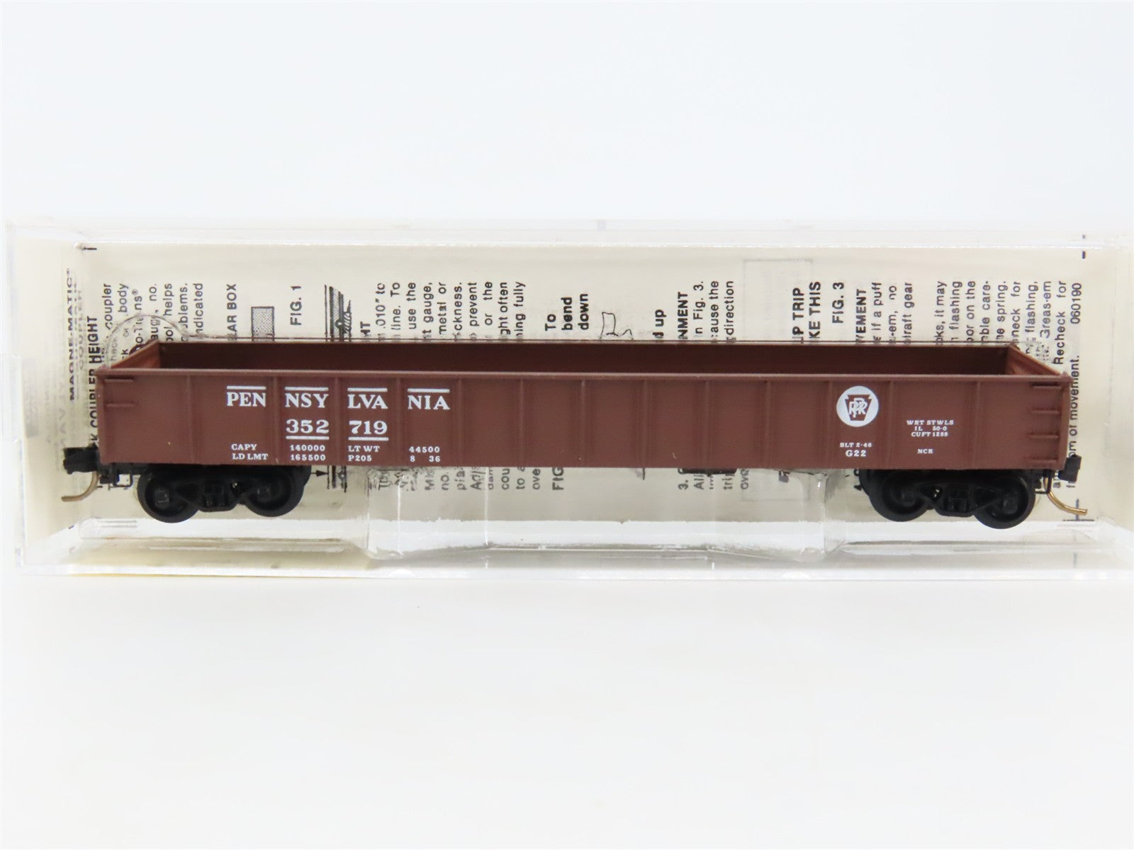 N Scale Micro-Trains 48010 PRR Pennsylvania 50' Gondola 352719 RTR