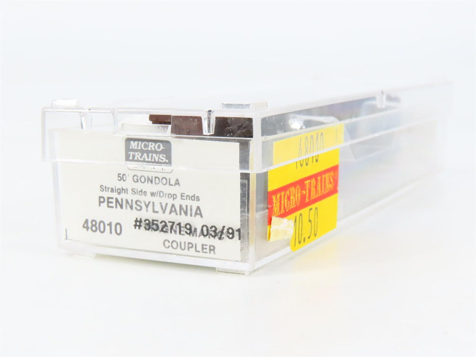N Scale Micro-Trains 48010 PRR Pennsylvania 50' Gondola 352719 RTR