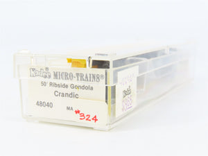 N Scale Micro-Trains 48040 CIC Cedar Rapids & Iowa City 50' Ribside Gondola RTR