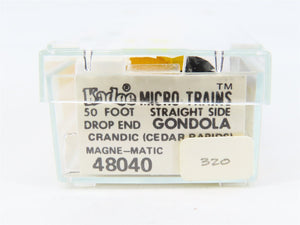 N Scale Micro-Trains 48040 Cedar Rapids and Iowa City Railway 50' Gondola RTR