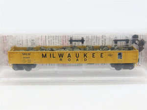 N Scale Micro-Trains MTL 48110.1 MILW Milwaukee Road 50' Gondola 81087 w/ Load