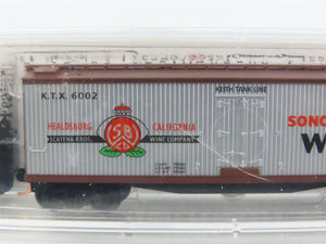 N Scale Micro-Trains MTL 49070 KTX Sonoma County Wines 40' Wood Reefer #6002