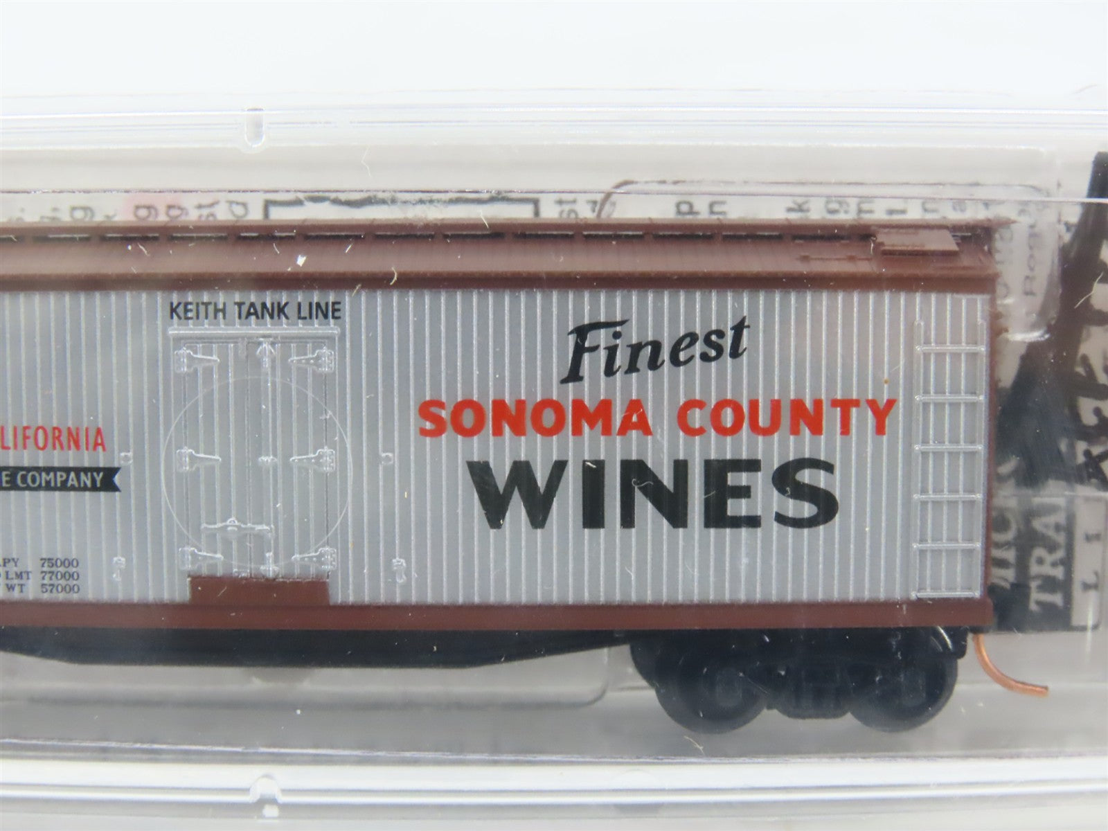 N Scale Micro-Trains MTL 49070 KTX Sonoma County Wines 40' Wood Reefer #6002