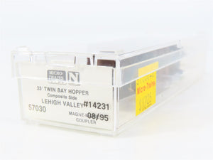 N Scale Micro-Trains 57030 LV Lehigh Valley 33' 2-Bay Hopper 14231 RTR