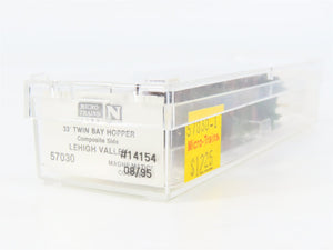 N Scale Micro-Trains 57030 LV Lehigh Valley 33' 2-Bay Hopper 14154 RTR