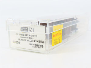 N Scale Micro-Trains 57030 LV Lehigh Valley 33' 2-Bay Hopper 14154 RTR
