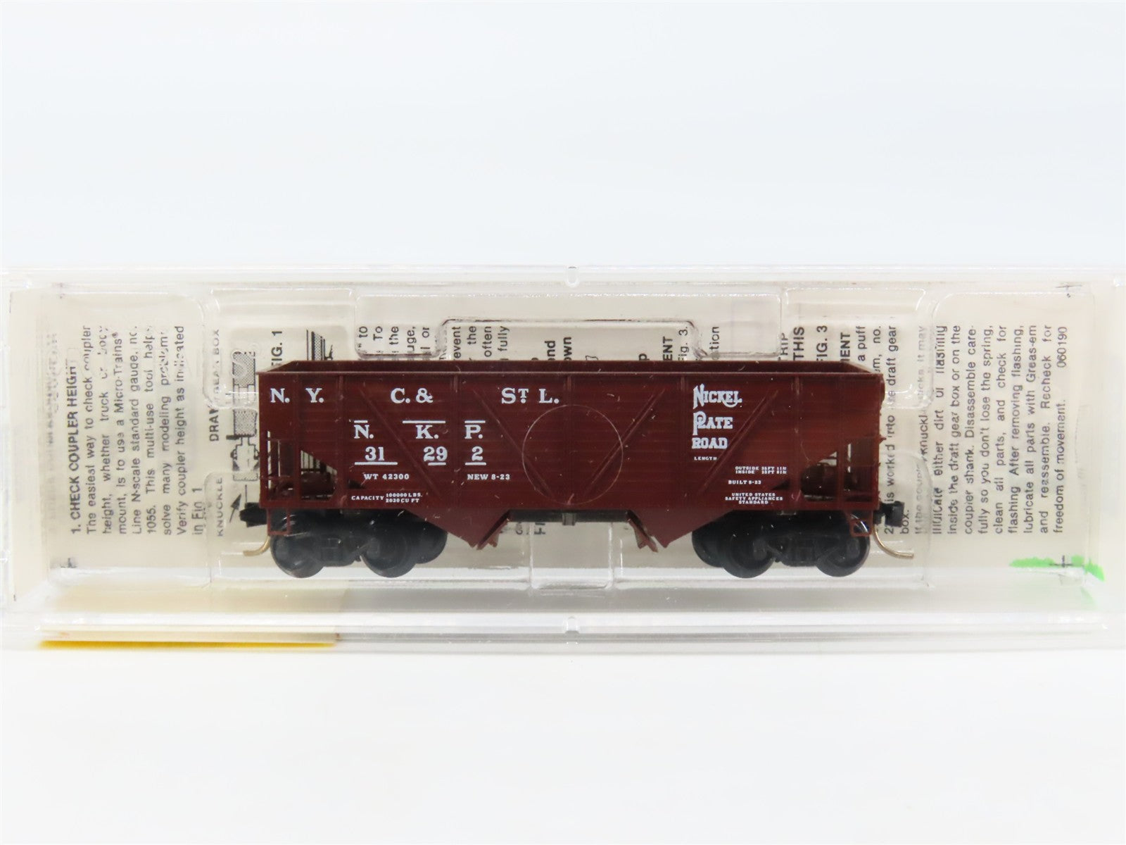 N Scale Micro-Trains 57050 NKP Nickel Plate Road 33' 2-Bay Hopper 31292 RTR