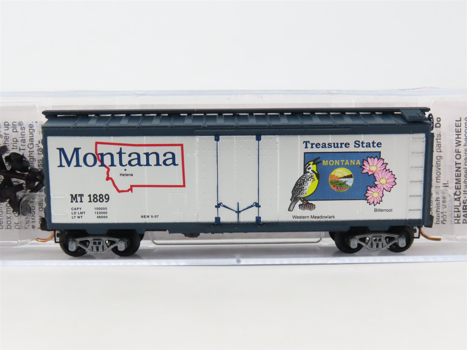 N Scale Micro-Trains 02100413 MT Montana 40' Plug Door Box Car 1889 RTR