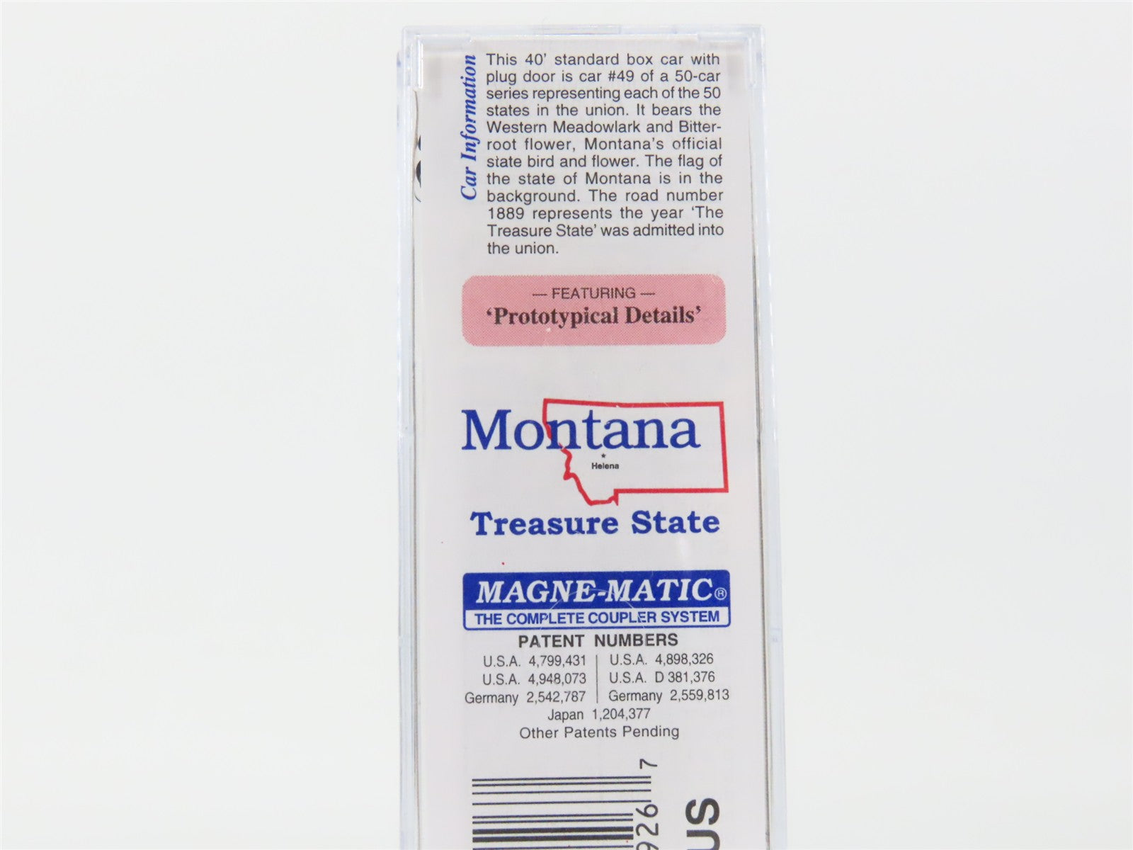 N Scale Micro-Trains 02100413 MT Montana 40' Plug Door Box Car 1889 RTR
