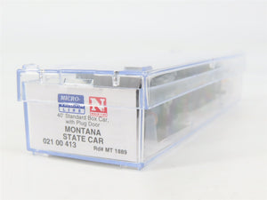 N Scale Micro-Trains 02100413 MT Montana 40' Plug Door Box Car 1889 RTR