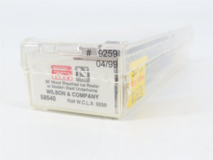 N Scale Micro-Trains 58540 Wilson Car Lines 36' Wood Sheathed Ice Reefer RTR