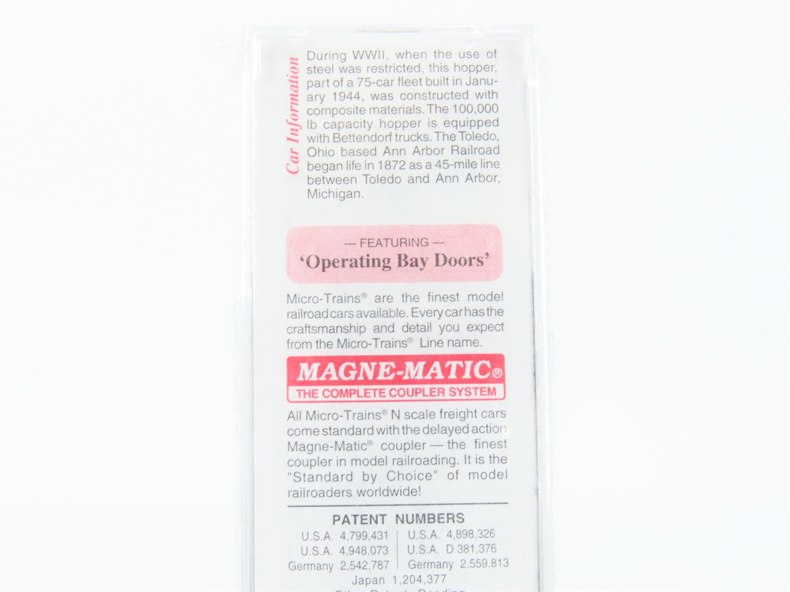 N Scale Micro-Trains 57120 AA Ann Arbor 33' Twin Bay Composite Side Hopper RTR