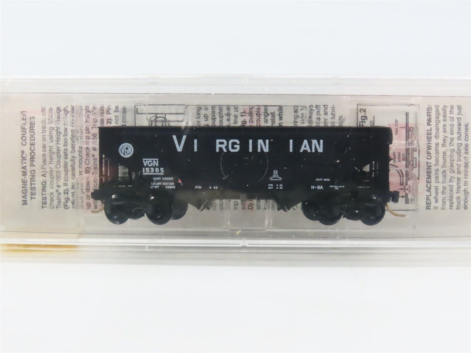 N Scale Micro-Trains 57110 VGN Virginian 33' 2-Bay Hopper 15365 RTR