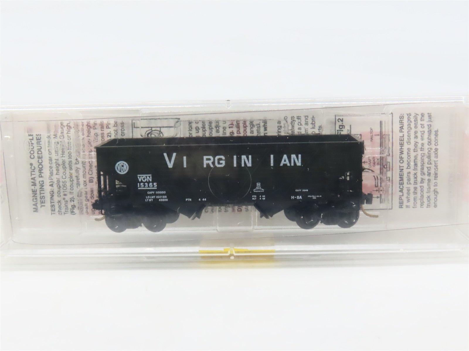 N Scale Micro-Trains 57110 VGN Virginian Railway 33' 2-Bay Hopper 15365 RTR