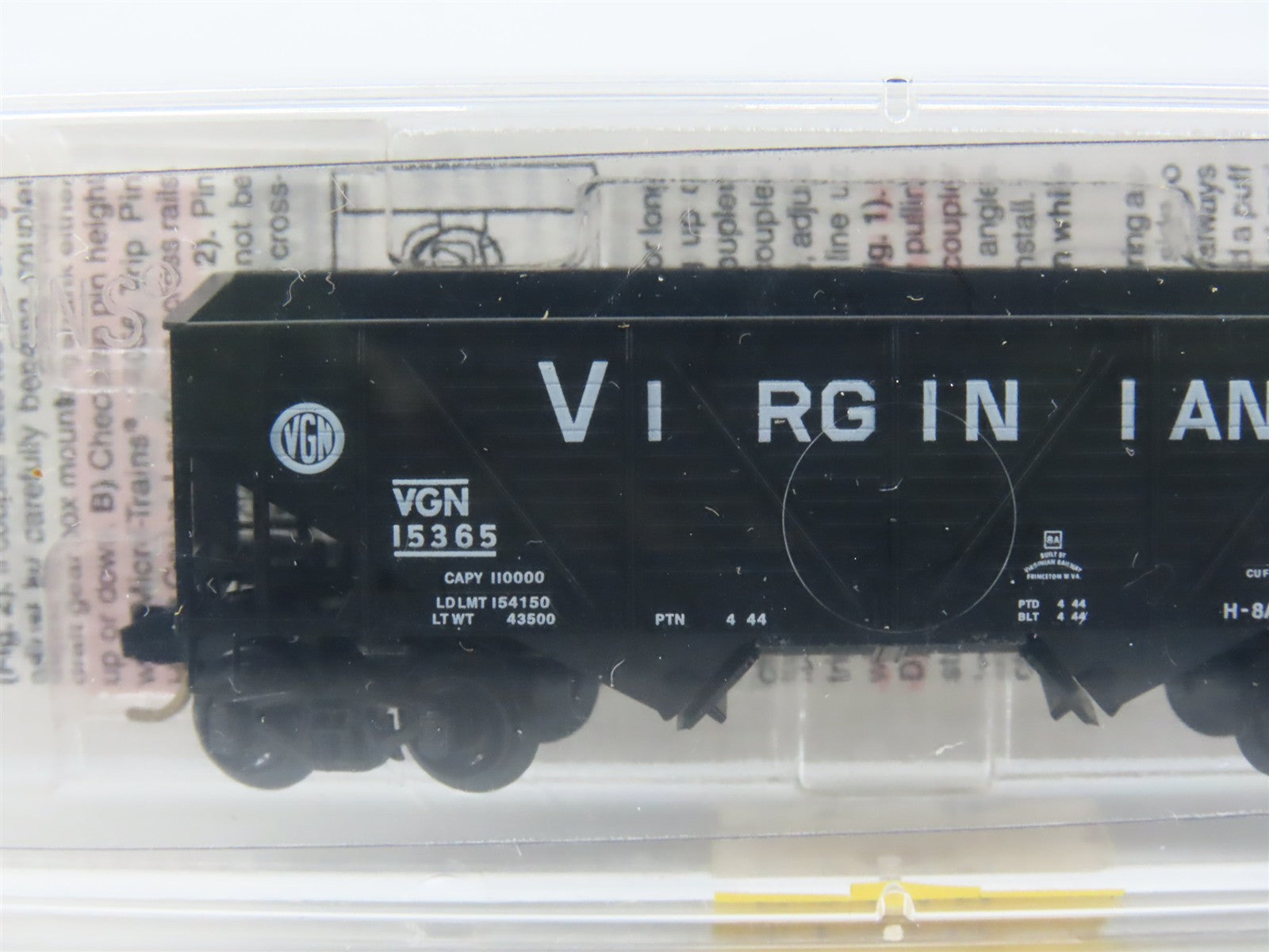 N Scale Micro-Trains 57110 VGN Virginian Railway 33' 2-Bay Hopper 15365 RTR