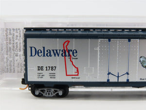 N Scale Micro-Trains 02100414 DE Delaware 40' Plug Door Box Car 1787 RTR