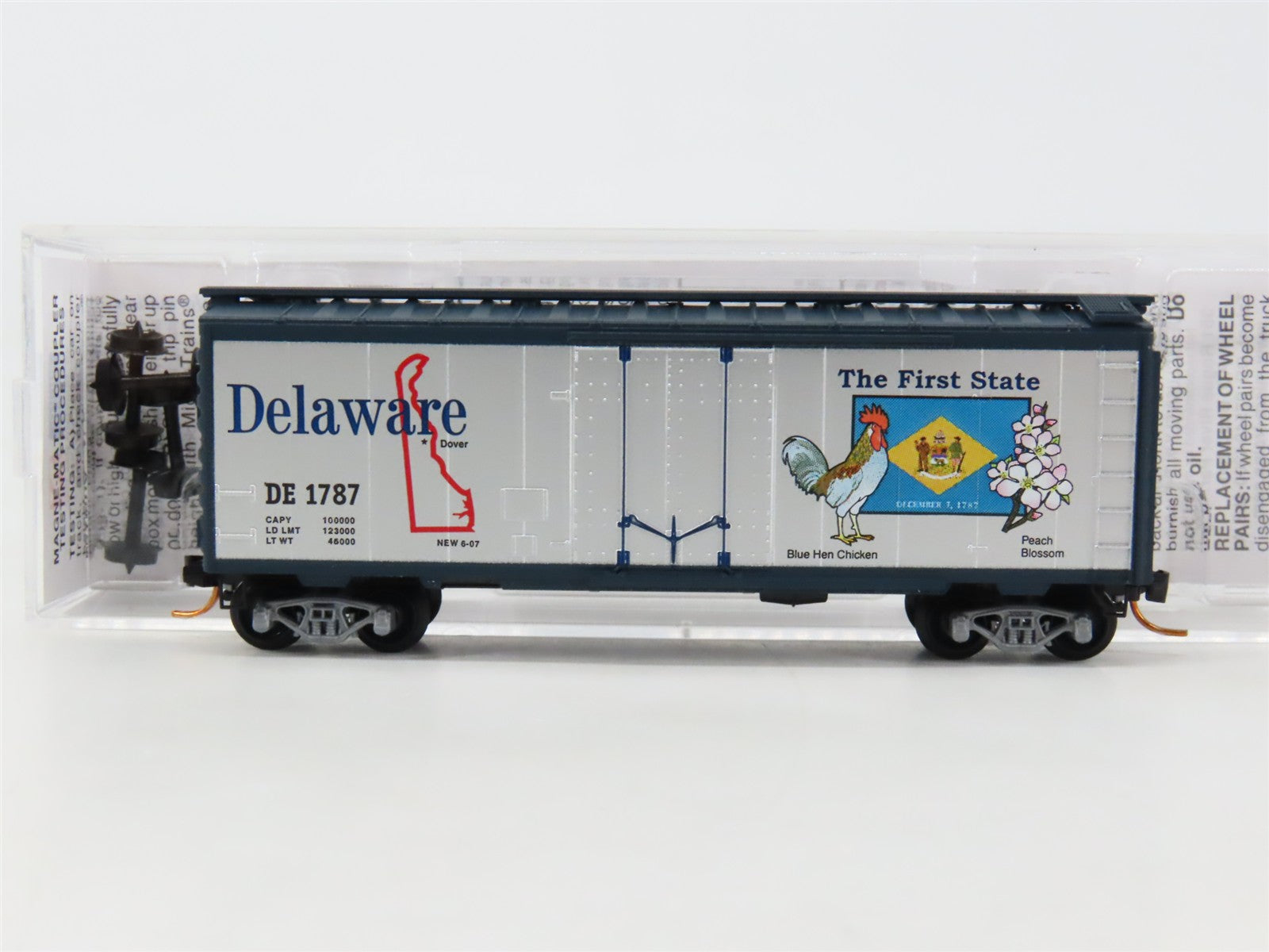 N Scale Micro-Trains 02100414 DE Delaware 40' Plug Door Box Car 1787 RTR