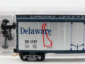 N Scale Micro-Trains 02100414 DE Delaware 40' Plug Door Box Car 1787 RTR
