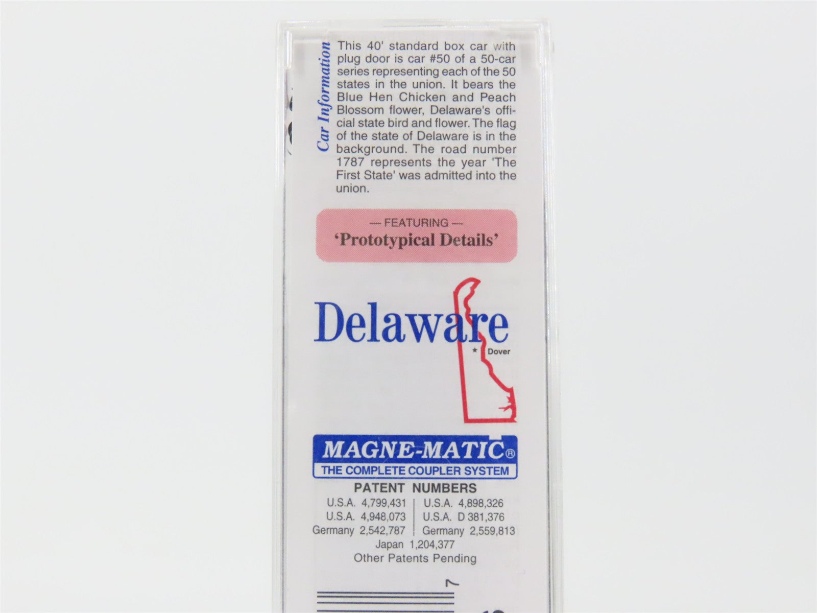 N Scale Micro-Trains 02100414 DE Delaware 40' Plug Door Box Car 1787 RTR