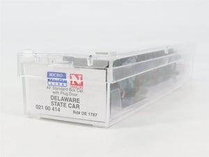 N Scale Micro-Trains 02100414 DE Delaware 40' Plug Door Box Car 1787 RTR