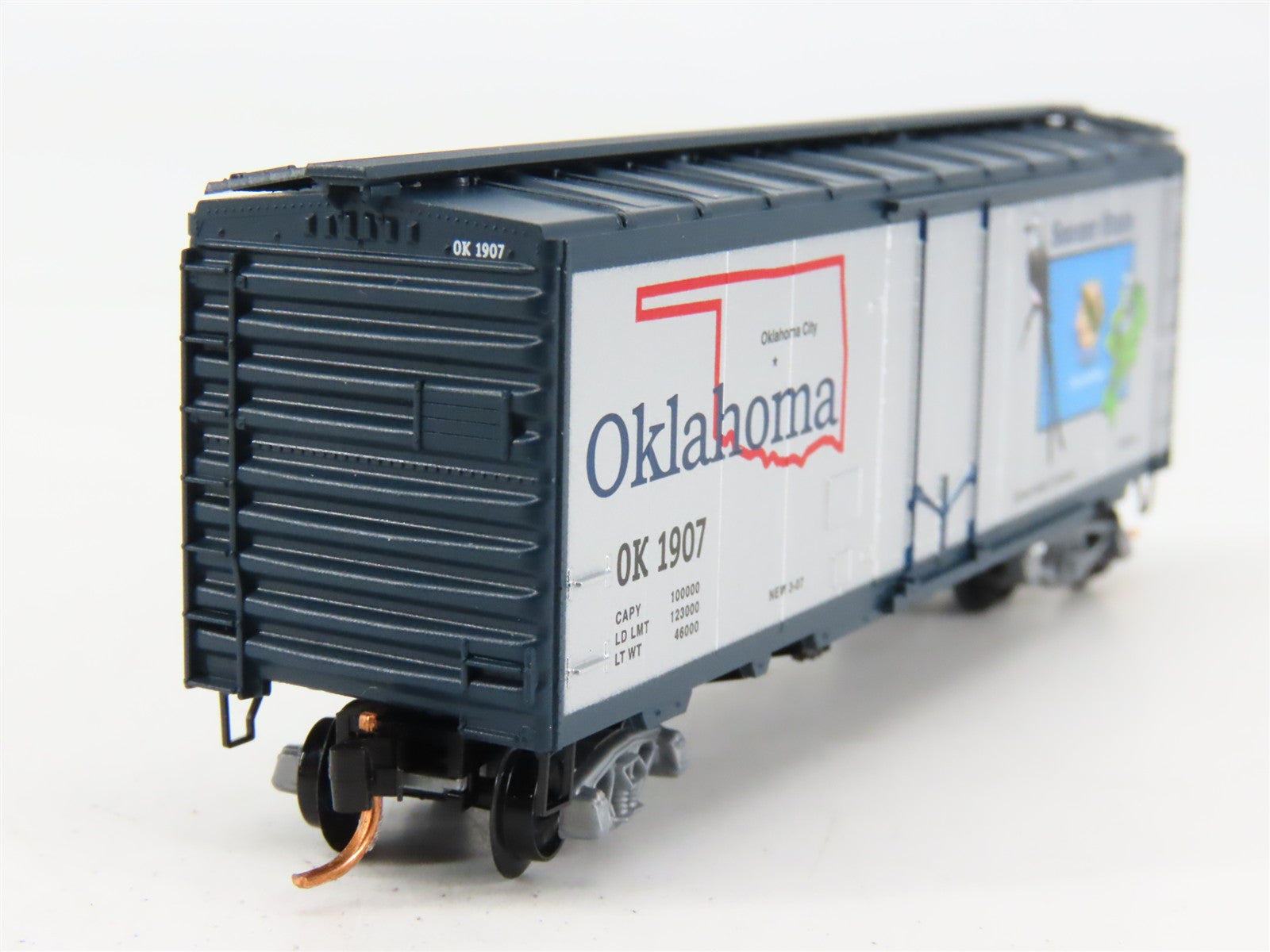 N Scale Micro-Trains 02100411 OK Oklahoma 40' Plug Door Box Car 1907 RTR