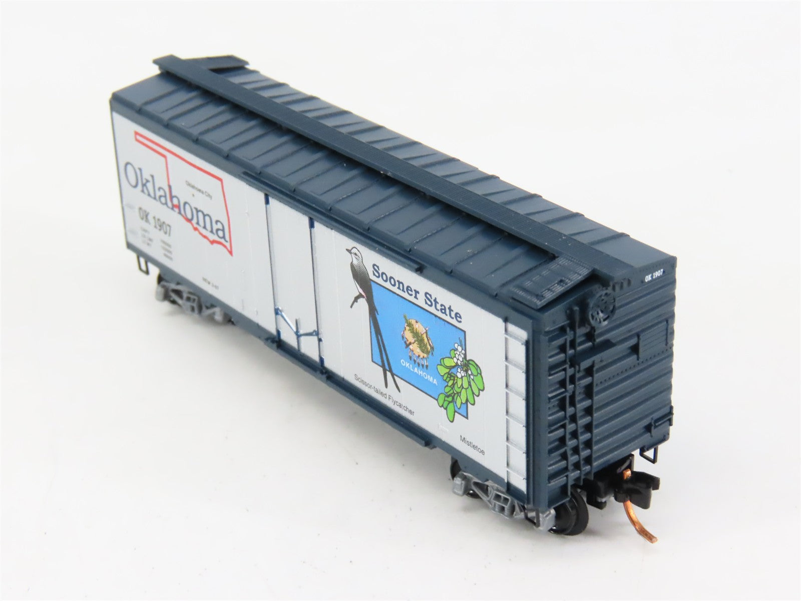 N Scale Micro-Trains 02100411 OK Oklahoma 40' Plug Door Box Car 1907 RTR