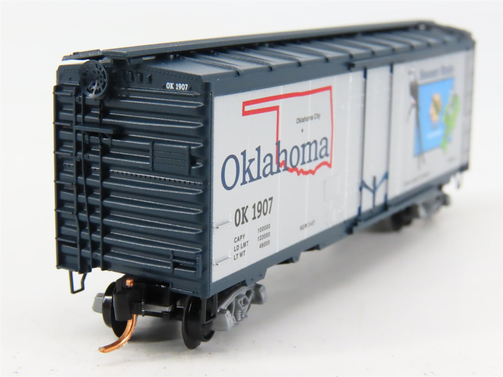 N Scale Micro-Trains 02100411 OK Oklahoma 40' Plug Door Box Car 1907 RTR