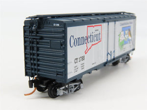 N Scale Micro-Trains 02100412 CT Connecticut 40' Plug Door Box Car 1788 RTR